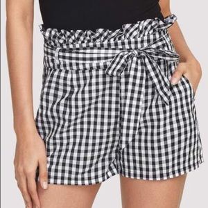 Flowy Gingham Checkered Pattern Shorts/Skirt